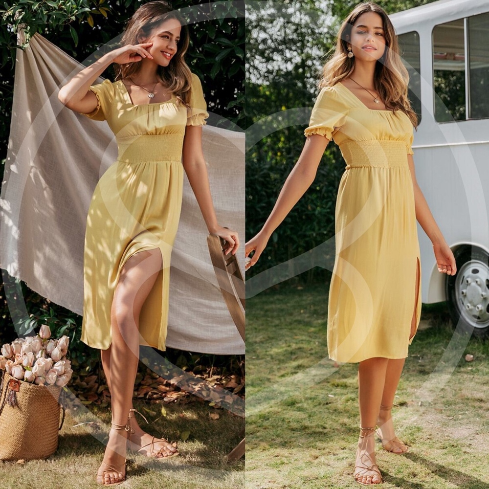 SANDY Side Slit Midi Dress - Picture 4 of 4